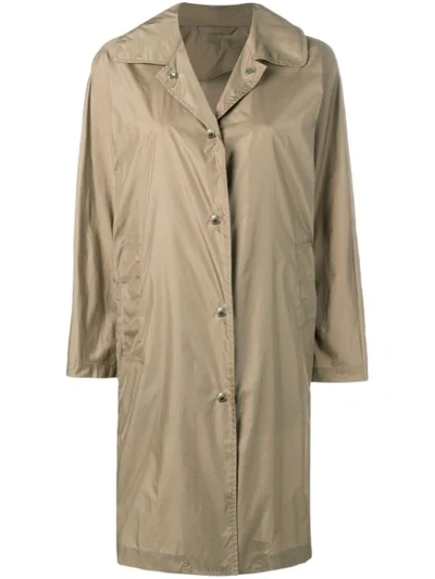 Mackintosh Beige Nylon Single Breasted Coat Lm-079st/p In Brown