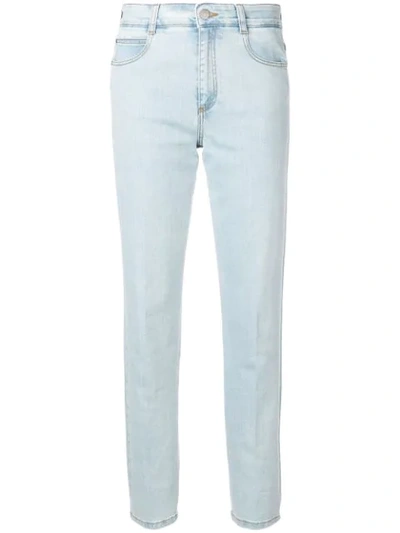 Stella Mccartney Mid Rise Straight Jeans In Blue