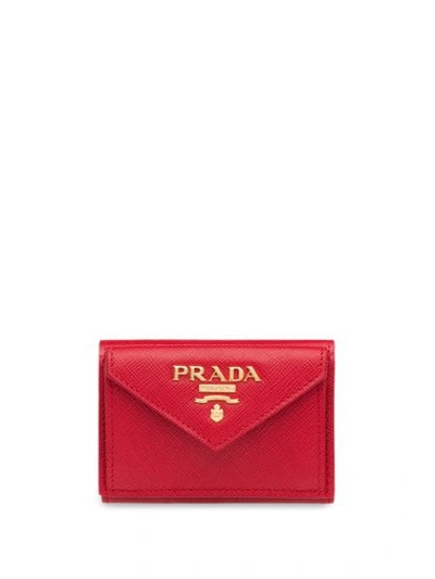 Prada Small Gold In Red