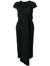 Stella Mccartney Belted Midi Dress In Black