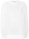 Stella Mccartney Sheer Embroidered Sweatshirt In White