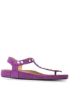 Isabel Marant Studded Strap Sandals In Purple