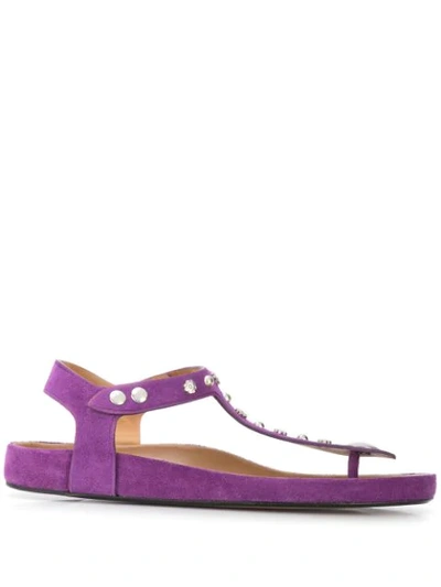 Isabel Marant Studded Strap Sandals In Purple