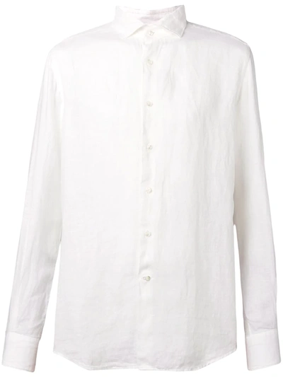 Glanshirt Plain Shirt In White