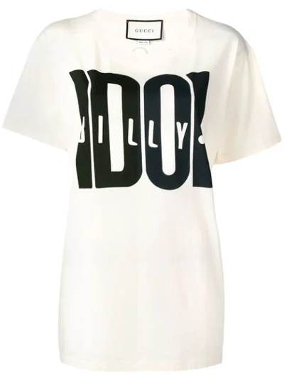 Gucci Billy Idol Print T-shirt In White