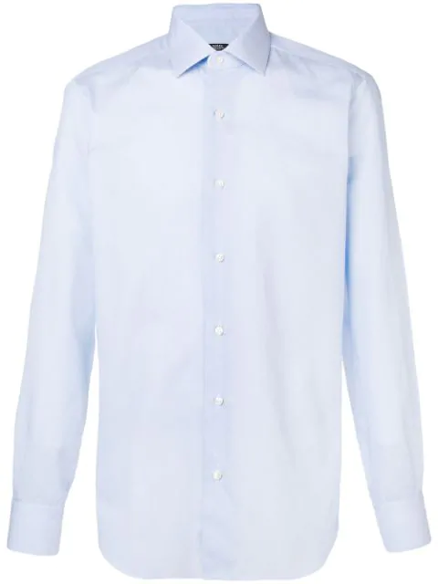 Barba Classic Button Shirt In Blue | ModeSens