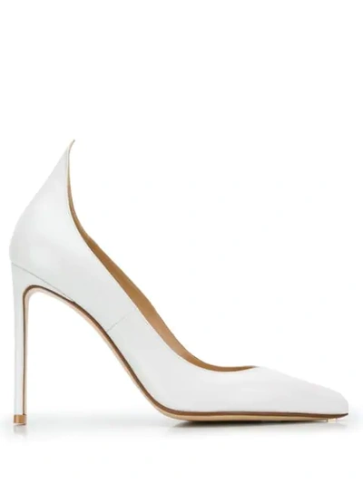 Francesco Russo Flamme Pumps In White