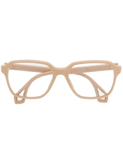 Gucci Square Frame Glasses In Neutrals