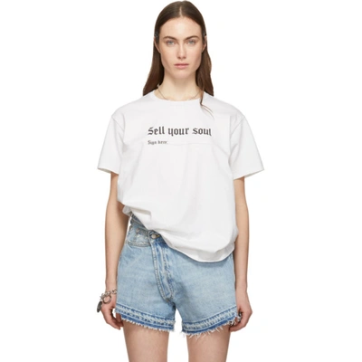 R13 Sell Your Soul Boy Tee In Dirty White