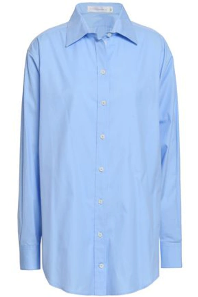 Victoria Beckham Woman Cotton-poplin Shirt Light Blue