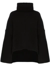 Joseph Turtleneck Ribbed Wool Sweater In Black