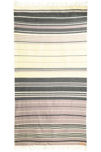 Zimmermann Striped Cotton Beach Towel In Taupe