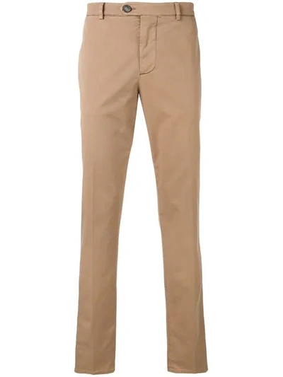 Brunello Cucinelli Straight-leg Trousers In Brown