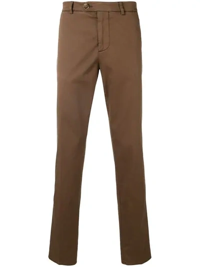 Brunello Cucinelli Straight-leg Trousers In Brown