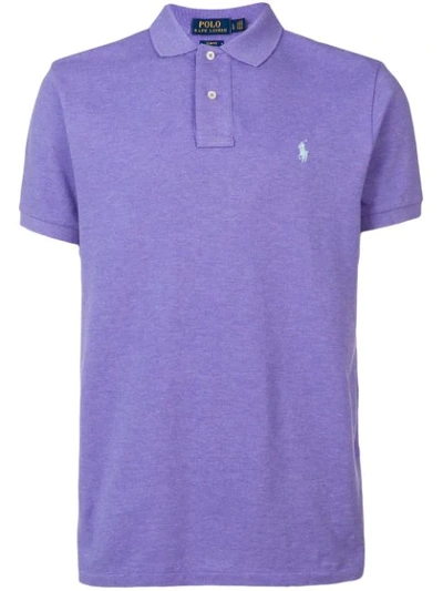 Polo Ralph Lauren Logo Polo Shirt In Purple