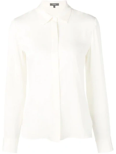 Theory Classic Button-down Shirt In White