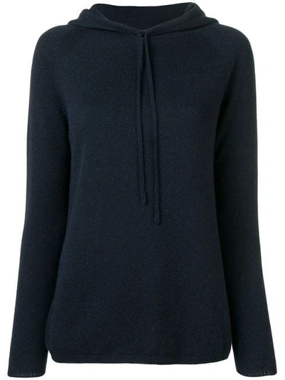 Max Mara Hooded Jumper In Blue