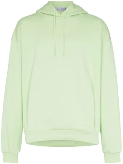 Martine Rose Classic Logo Embroidered Cotton Hoodie In Green