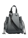 Loewe Grey Hammock Medium Leather Shoulder Bag In Black