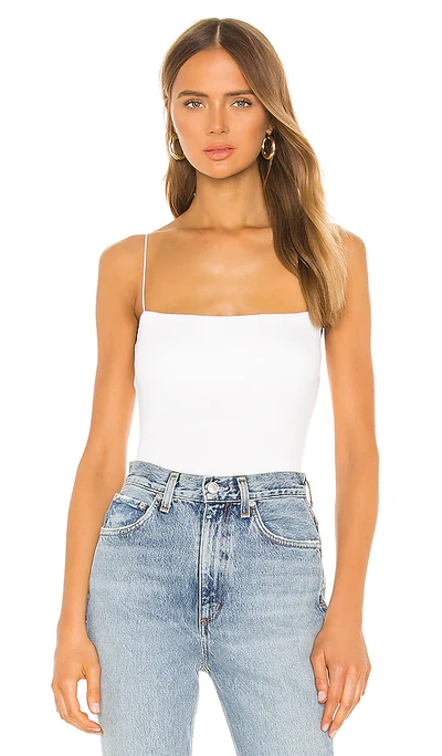 Enza Costa Silk Rib Essential Tank In White