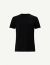 Allsaints Tonic Crewneck Cotton-jersey T-shirt In Jet Black