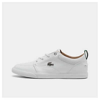 Lacoste Men's Bayliss Leather Perforated Collar Sneakers - 13 In White