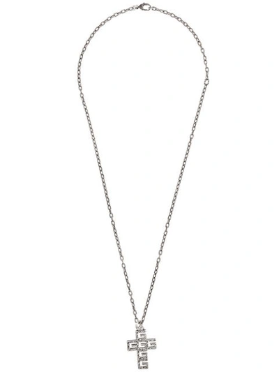 Gucci Small Cross Necklace In Silver