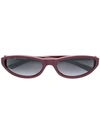 Balenciaga Neo Oval Sunglasses In Red