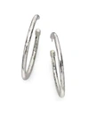 Ippolita Classico Large Sterling Silver Hammered Hoop Earrings