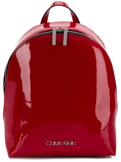 Calvin Klein Round Shape Backpack In Red