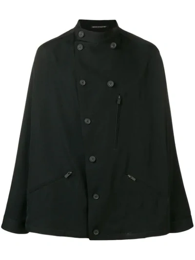 Yohji Yamamoto Double-breasted Military Jacket In Black