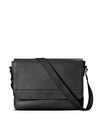 Shinola Navigator Leather Slim Messenger Bag In Black