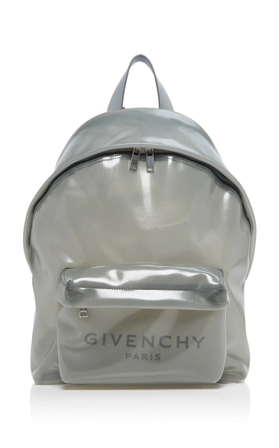Givenchy Transparent Logo Backpack In Grey