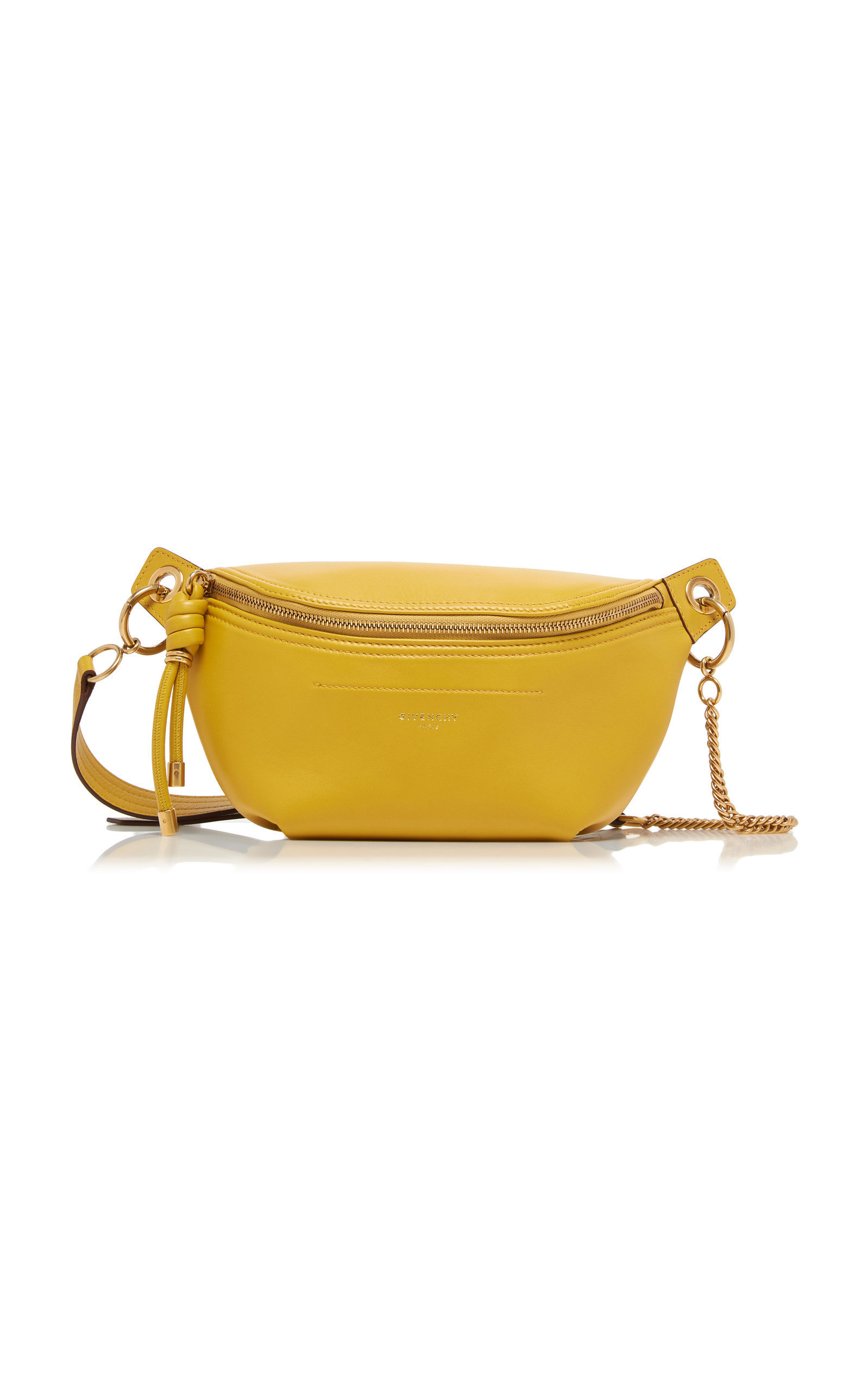 Givenchy Whip Knotted Leather Belt-Bag In Yellow | ModeSens