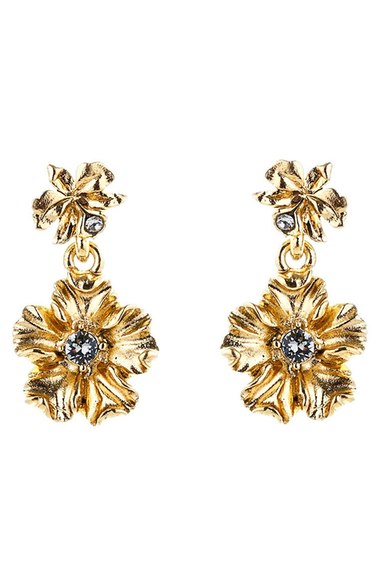 Oscar De La Renta Crystal Bouquet Drop Earrings | ModeSens