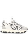 Lanvin Men's Running Sneakers In Leather And Reflective Colorblock In Black