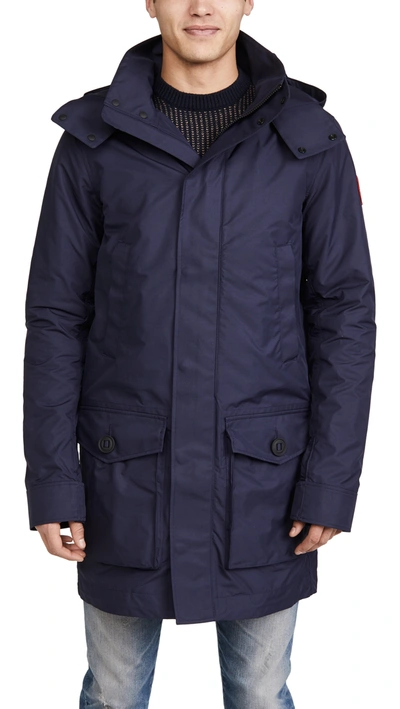 Canada Goose Men's Crew Trench Coat In Navy | ModeSens