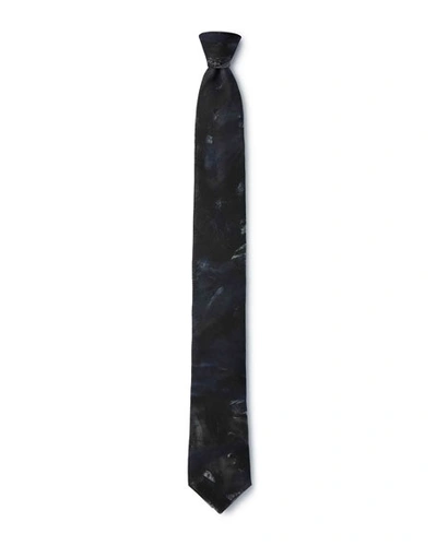 Title Of Work Hand-painted Grid Neck Tie In Multi