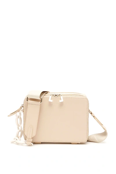 Lanvin Small Toffee Camera Bag In Beige,white
