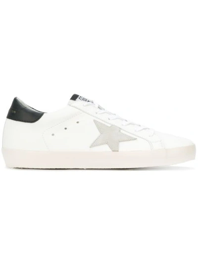 Golden Goose Superstar E73 Leather Trainers In White/ Grey