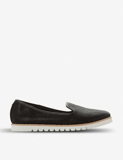 Dune Galleon Leather Loafers In Black-leather