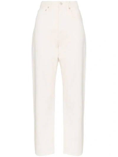 Agolde High-waisted Straight Leg Jeans In White