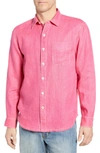 Tommy Bahama 'sea Glass Breezer' Original Fit Linen Shirt In Tickled Pink