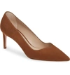 Stuart Weitzman Women's Anny 70 Pumps In Basket Brown Suede