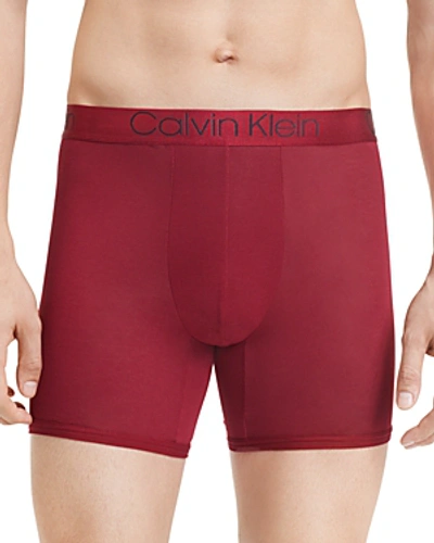 Calvin Klein Ultra-soft Modal Boxer Briefs In Dylan Red/black