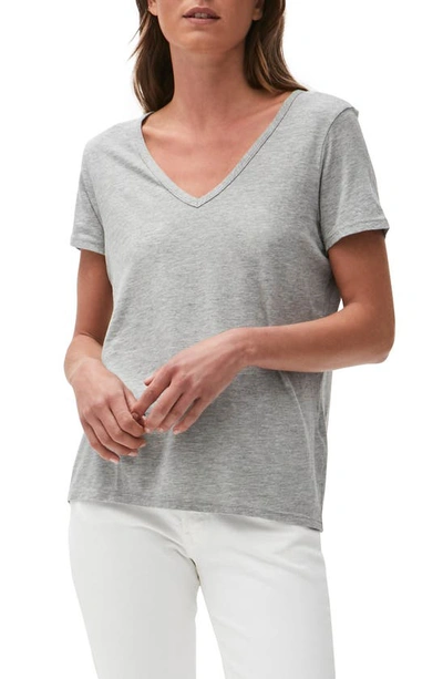 Michael Stars Skyler Relaxed V-neck Tee In Htr. Grey