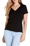 Michael Stars Skyler Relaxed V-neck Tee In Black