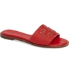 Tory Burch Ines Slide Sandal In Brilliant Red/ Spark Gold