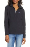 Patagonia Micro D® Quarter-zip Fleece Pullover In Black