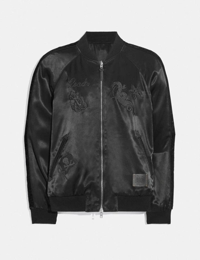 Coach Disney X Reversible Souvenir Jacket - Size 46 In Black